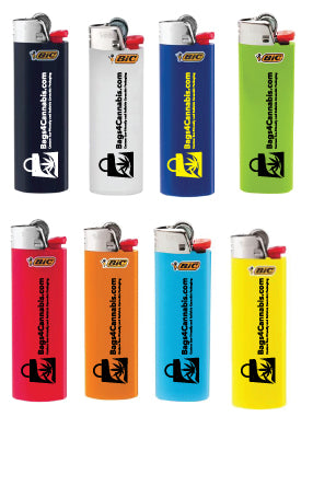 Custom Printed, 1 Side Bic Lighters (BIC-22) 300 Assorted Colors